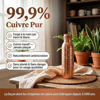Bouteille d'eau en cuivre pur