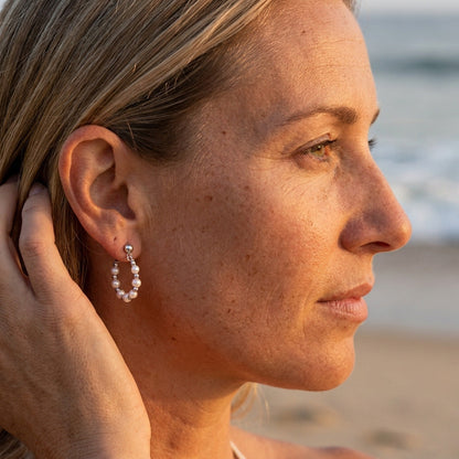 Boucles d'Oreilles Classiques en Perles