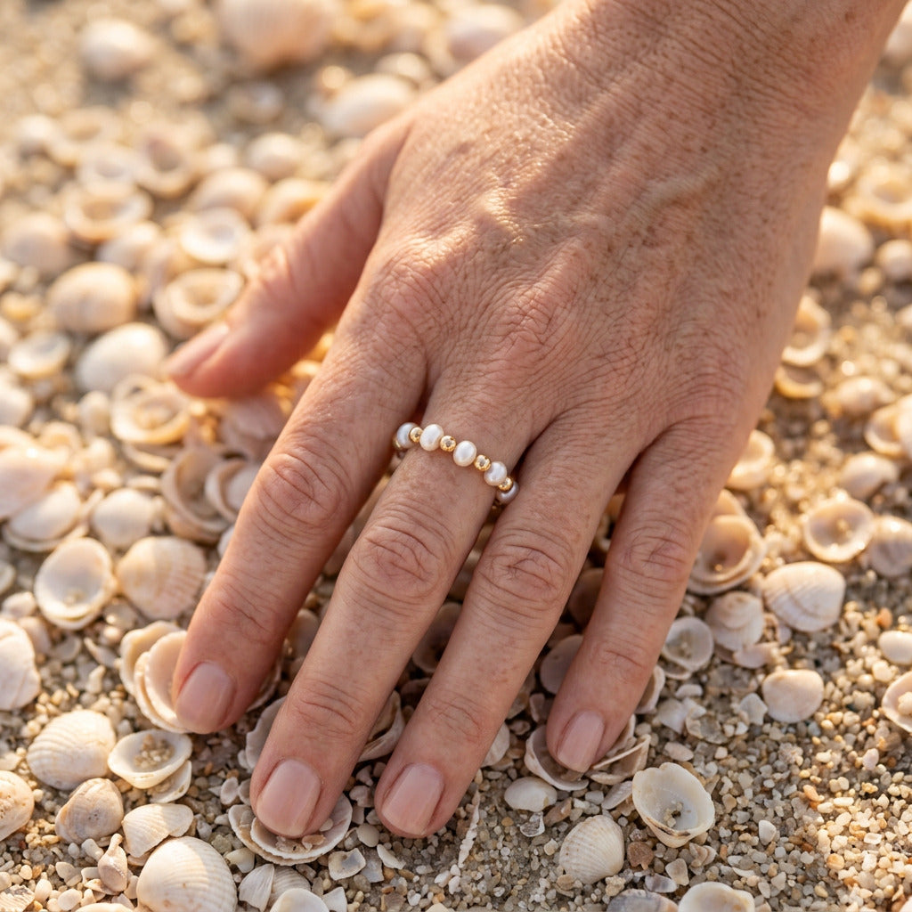 Bague en perles classique