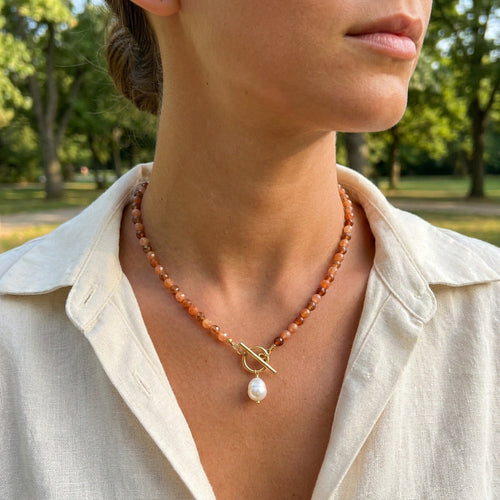 Collier en Pierre Naturelle Kaneel