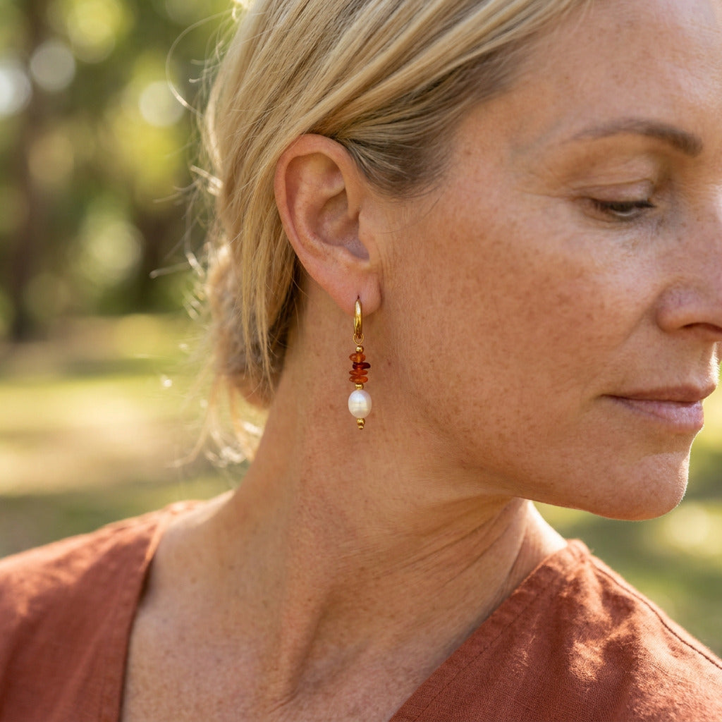 Boucles d'oreilles Amber Kraal Parels Hoops