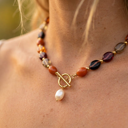 Collier Mocha Parelsnoer